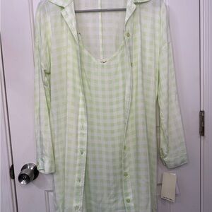 Spoiled Light Green Checkered Top